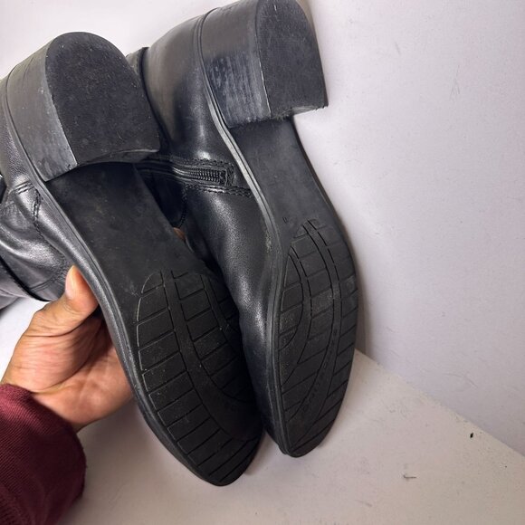 Bandolino Riding Boots Laced Tall Buckle Western Shoes Women Sz 11M Goth Knee - Picture 7 of 16